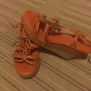 Antonio Melani orange wedges.